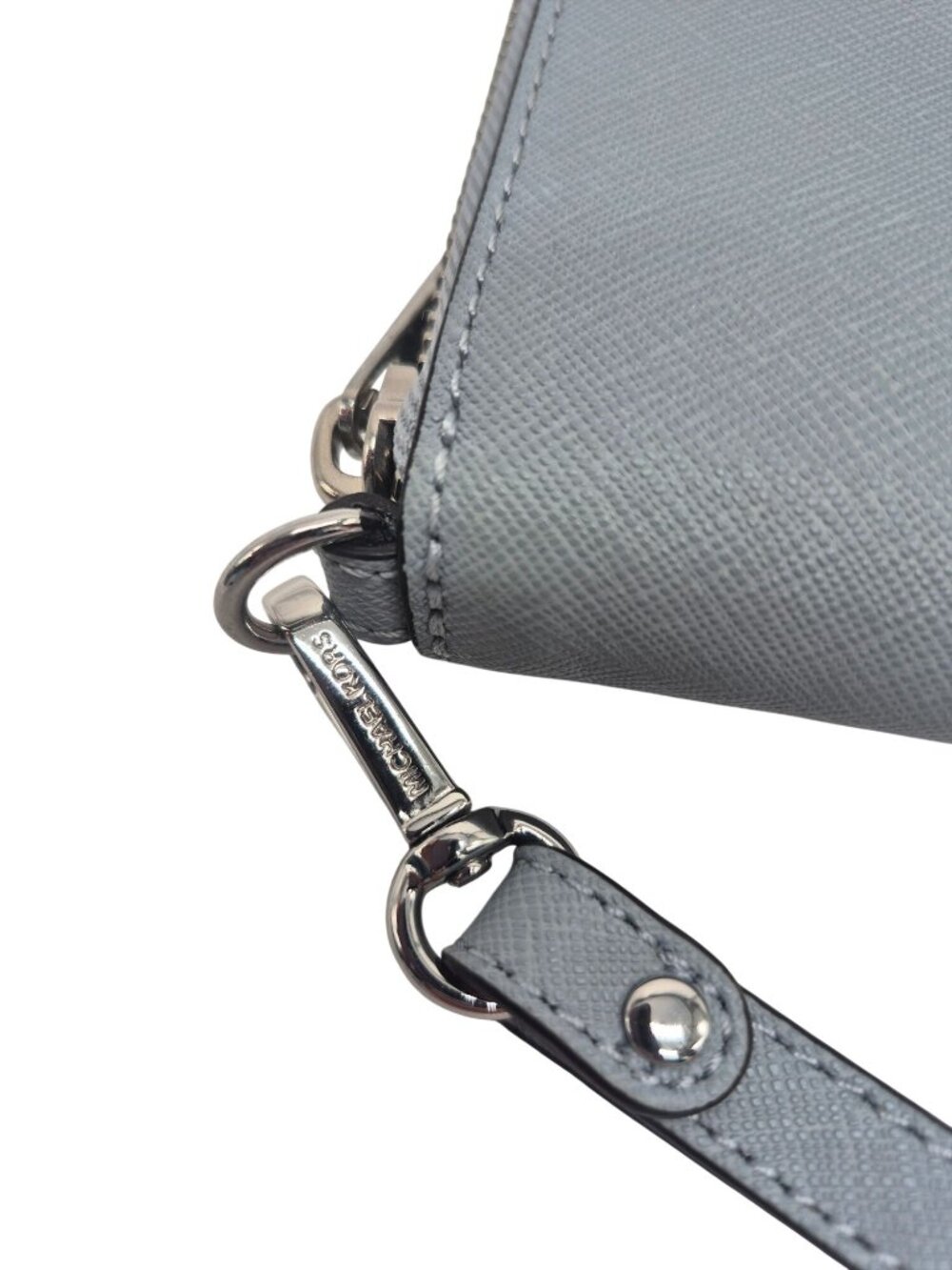 Michael Michael Kors Jet Set Travel Leather Wristlet Wallet Sky Blue - Picture 3 of 10